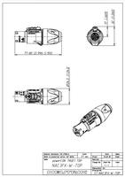 Connecteur de câble verrouillable Neutrik NAC3FCA, alimentation, bornes à vis, bleu