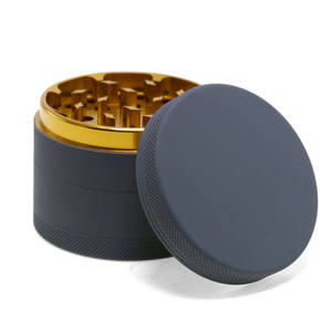 Custom Gold Shape Teeth 4 Parts <b>Herbs</b> Spice <b>Grinder</b> 63mm 55mm <b>Herb</b> <b>Grinder</b> Machine Matte Black Aluminium <b>Herb</b> <b>Grinder</b> - Product Image 4