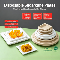 Assiette carrée jetable en papier biodégradable, écologique, moderne et minimaliste, pour service commercial, épaissie
