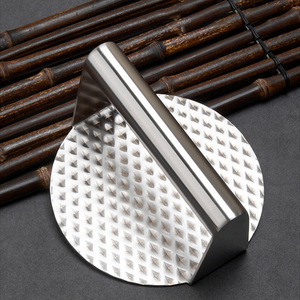 Prensa para hamburguesas Manual de acero inoxidable, mango resistente al calor, prensa para parrilla de hamburguesas aplastada de Metal para cocinar y barbacoa - Product Image 3