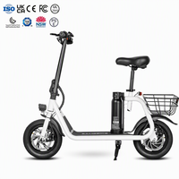 Trottinette électrique pliable confortable et étanche avec capteur, mini vélo électrique, batterie lithium 36V, moteur sans balais 250W SM-C01