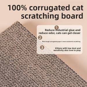 Tablero para rascar gato de papel corrugado duradero nido de gato plegable no fácil caída escombros reemplazable para gatos - Product Image 2