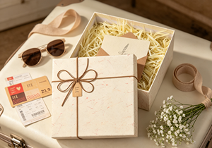 High-End Recyclable <b>Square</b> Lid Base Textured Gift Box Magnetic Closure Four-Color Printed Thick Artistic Patterned Cardboard - Product Image 5