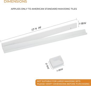 Ensemble de 4 supports magnétiques en bois naturel pour tuiles de Mahjong, design moderne pour <span class=keywords><strong>jeux</strong></span> de <span class=keywords><strong>table</strong></span> (blanc) - Product Image 2