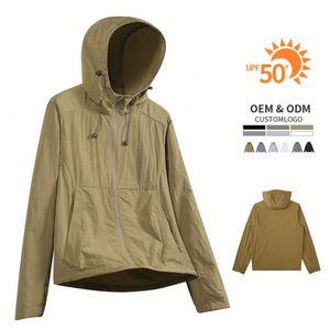 <b>Summer</b> Waterproof UPF50 Sun <b>Jacket</b> <b>Lightweight</b> Full Zip Hiking Fishing Windbreaker Unisex Breathable Quick Dry Coat - Product Image 3