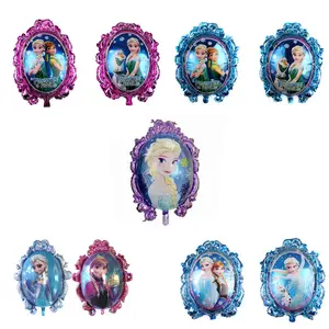 Anak perempuan balon Foil cermin ajaib biru kesukaan untuk anak perempuan balon pesta dekorasi pesta