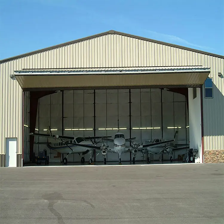 Prefabricated light steel structure airplane hangar