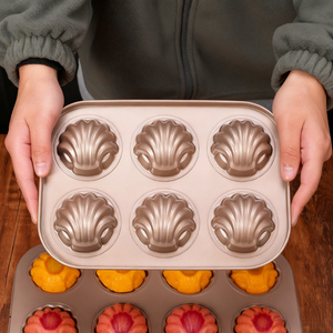 Teglia Antiaderente a Sei Cavità in Acciaio al Carbonio Ecologica e Resistente al Forno <span class=keywords><strong>per</strong></span> Muffin e Piccole Torte <span class=keywords><strong>per</strong></span> Uso Domestico - Product Image 4