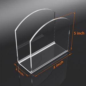 Porta Servilletas de Acrílico Transparente Personalizado, Paquete de 2, Tipo Clásico/Moderno, para Mesa de Cocina, <span class=keywords><strong>Bar</strong></span>, Restaurante - Product Image 2
