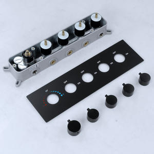 Thermostatic Valve Body 5 Handles 12mm Brass Wall Mounted Mixing Valve For Bathroom <b>Shower</b> With Ceramic Core V-009TB-4 - Product Image 4