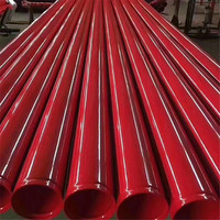 Tuyaux en acier sans soudure ou soudés à l'électrostatique conformes à la norme ASTM A795, couleur rouge RAL 3000, système de protection incendie