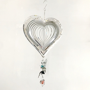 Amour en forme <span class=keywords><strong>de</strong></span> coeur avec ange pendentif carillon éolien jardin extérieur intérieur balcon paysage décoration vent cloche Sublimation Spinner - Product Image 2