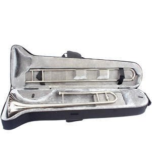 Trombone ténor en Sib pour débutants SLADE, argenté, OEM, avec étui, embouchure et huile - Product Image 2