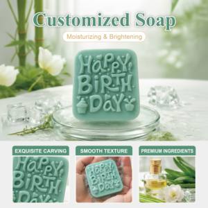 Custom Personalized Age Number <b>Soap</b> Helps Clear Blackheads And Congestion A Pore Penetrating Salicylic Acid <b>Soap</b> For Oily Skin - Product Image 2