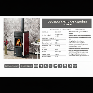 เครื่องทำความร้อนแบบยืน Mon-25เชื้อเพลิงแข็งพื้นเครื่องทำความร้อนในบ้าน - Product Image 1