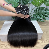 Paquetes de cabello humano alineados con cutícula virgen de calidad superior de grado 14A, extensión de cabello liso de hueso vietnamita crudo