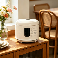 WANTU Cuiseur à riz portable multifonctionnel avec minuterie mécanique, écran LED numérique 5L, cuve intérieure antiadhésive en acier inoxydable