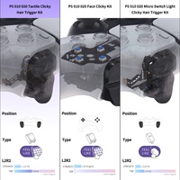 Botones táctiles de plástico de respuesta rápida para mando de PlayStation 5, kit de personalización de botones de parachoques