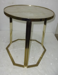 New Design <b>Round</b> Metal <b>Side</b> <b>Table</b> with Marble Top Coffee <b>Table</b> Tea Coffee Living Room <b>Table</b> Western Metal Wood Box - Product Image 3