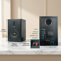 Altavoces de Estantería Activos Samtronic de 200W RMS - Altavoz Inalámbrico BT 5.3 con Woofer de 5.25 Pulgadas, Tweeter de Cinta de 4 Pulgadas, Altavoces para PC