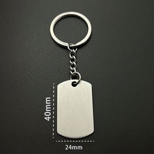 Colgante con Forma de Espejo, Llavero de Acero Inoxidable, Logotipo Grabado con Láser, Material en Blanco para Impresión, Regalo Promocional - Product Image 3