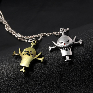 Оптовая продажа ювелирных изделий, шляпа с черепом, металлические аксессуары, Zoro, Sanji Chopper, Luffy, аниме, ожерелье с подвеской - Product Image 4