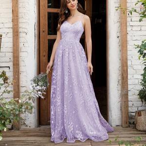 Abito da sera senza scollatura a V abito da ballo abito da damigella d'onore - Product Image 1