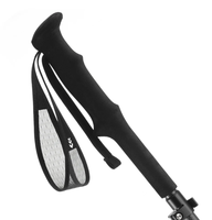 NBT Outdoor Nouveauté Bâton de randonnée pliable ultraléger 340g en fibre de carbone T800 3K à 5 sections avec poignée EVA pour le camping
