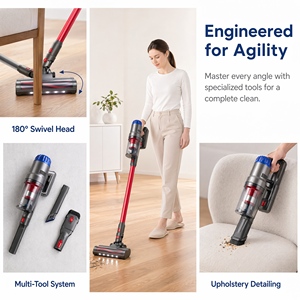 PC703 Cordless 2-in-1 Stick Vacuum Cleaner 9.5kPa Suction 25.9V Lightweight Handheld Vacuum For Home Pet Hair Hard Floor Carpet - Product Image 2