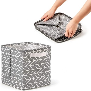 Estante de lona Cesta para guardería Cesta de almacenamiento de tela plegable Cesta de lavandería de algodón para bebés - Product Image 3