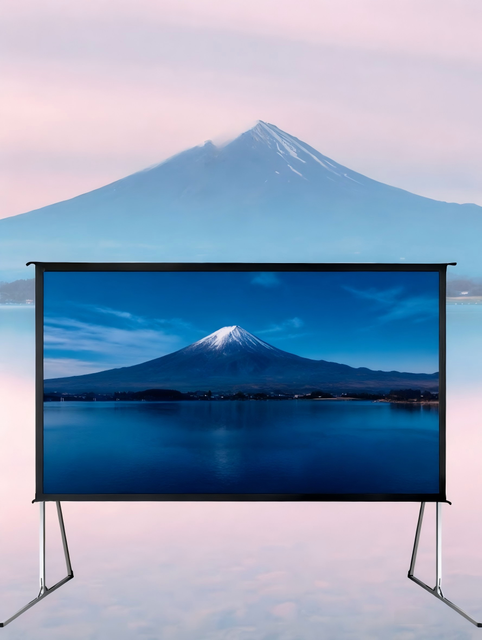 180 Inch 4:3 Fast-Fold Projection Screen Sturdy Metal Frame for Roadshow Tour Commercial Promotion Display Projector Screens