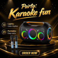 Enceinte de fête portable ZEALOT 250W, Boombox d'extérieur étanche IPX6, 48000mAh, TWS, Lumières RGB via APP, 2 micros sans fil, Karaoké, Basses puissantes