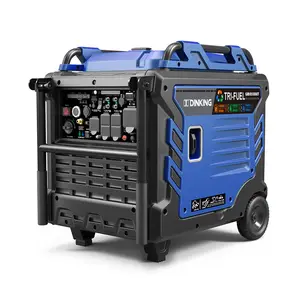 Dinking 10KW Tri Fuel Gas Propane Natural Gas Portable Generator with OHV Engine 4-stroke Air Cooled Gasoline Genset, DK10500iET