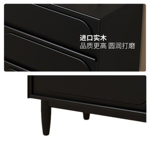 Solid Wood <b>Chest</b> Of Drawers 5 Drawer <b>Storage</b> Cabinet Living Room Furniture French Retro Style Rubberwood Sideboard - Product Image 5