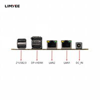 Nouvelle carte mère industrielle de bureau NUC LIMYEE avec processeur AMD R2314 intégré, interface I/O riche USB2.0/3.2 DP/HDMI Type-C DC12V/19V