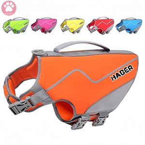 جاكيت صيفي من البوليستر للطفو على الكلاب بنمط كلاسيكي مع طباعة ونمط صلب لسترة الغوص للخوض في الهواء الطلق للحيوانات الأليفة - Product Image 4