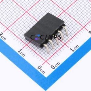PM254-1-05-W-8.5 Pin Socket Bent Lead Through Hole,P=2.54mm Connector 1x5P 2.54mm Square Hole Right Angle Insert - Product Image 2