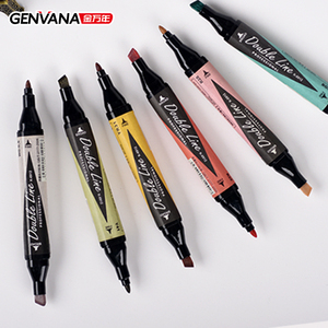 GENVANA OEM ODM Vente en gros – Lot de 60 marqueurs d'art <span class=keywords><strong>à</strong></span> double pointe <span class=keywords><strong>à</strong></span> l'<span class=keywords><strong>alcool</strong></span> – Prix usine en gros – Marqueurs <span class=keywords><strong>à</strong></span> double tête pour le dessin - Product Image 5