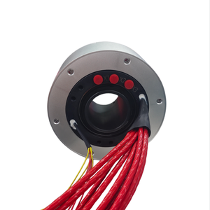 Anillo Colector Combinado Eléctrico y Neumático de <span class=keywords><strong>16</strong></span> Vías con Diámetro de 60 mm |   10x30A de potencia, 6x2A de señal, <span class=keywords><strong>3x</strong></span> aire para maquinaria de carpintería - Product Image 3