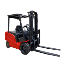 Chariot à palettes à quatre roues motrices Yancha, nouvelle version, capacité de charge lourde, batterie au plomb-acide CE, pneus pleins, 1 tonne, utilisation intérieure/extérieure