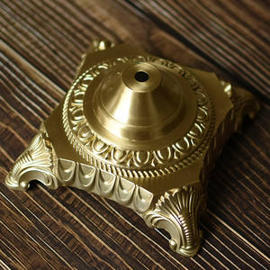 โคมไฟตั้งพื้นพู่ห้อยสไตล์โบฮีเมียน ฐานทองแดงทั้งหมด สไตล์ยุโรปย้อนยุค ของตกแต่งศิลปะ ฐานสี่เหลี่ยม 111V~240V - Product Image 2