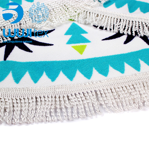 Toalla de playa con estampado reactivo de borlas GRS de estilo europeo personalizable Manta de playa tropical Técnicas lisas de punto - Product Image 5