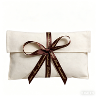 Pochette cadeau personnalisée en coton et lin avec logo, fermeture à cordon, estampage à chaud, pour bagues, cosmétiques, parfums, sécurité