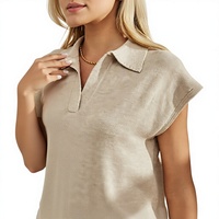 Pull court sans manches en tricot uni personnalisé pour femme, col en V, couleur unie, style printemps