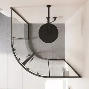 Buena calidad Cuadrante Puerta de ducha corredera Vidrio Baño Ducha Habitación