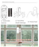 ANGUS WiFi sans fil Porte Fenêtre Capteur Alarme Smart Home Security Système d'alarme Notification gratuite APP Google Home Siri Compatible