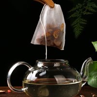 Sachets de thé en vrac jetables, vides, de qualité alimentaire, non tissés, imprimés en héliogravure, résistants à l'humidité, avec fermeture à cordon, filtrants