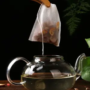 Disposable Empty Non-woven Drawstring Seal Filter Loose Leaf <strong>Tea</strong> <strong>Bags</strong> - Product Image 3