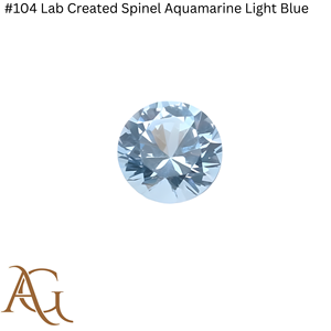 Espinela Cultivada en Laboratorio # 104 Esferas de Espinela Aguamarina Azul Claro Creadas en Laboratorio, Sintéticas, Certificadas por Flame Fusion, Simuladas - Product Image 2