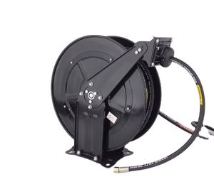 بكرة خرطوم غسيل بالضغط العالي أوتوماتيكية قابلة للسحب من الحديد الزهر 1/2 بوصة × 20 متر 220 فولت أسود 1.6 ميجا باسكال للماء/الهواء/الزيت - Product Image 1